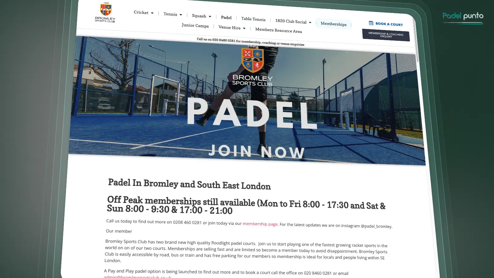 Bromley Sports Club Padel